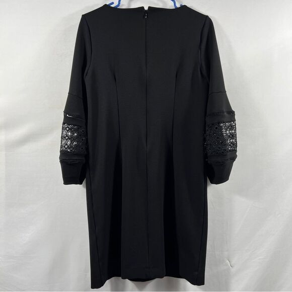 Chico's Womens Eyelet Balloon Sleeve Ponte Dress 0498 - Picture 4 of 10